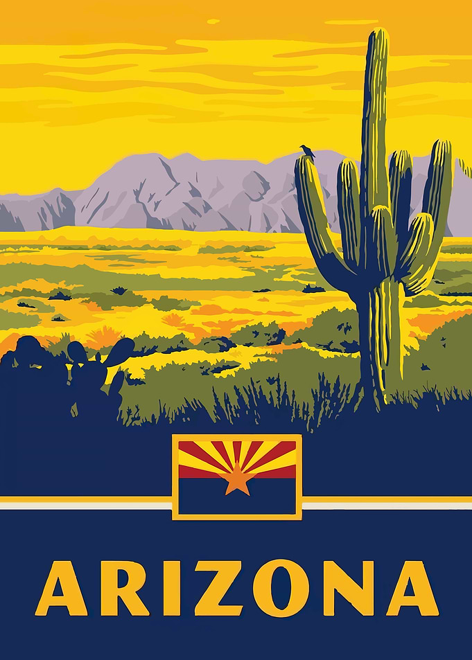 Arizona Desert Travel Poster
