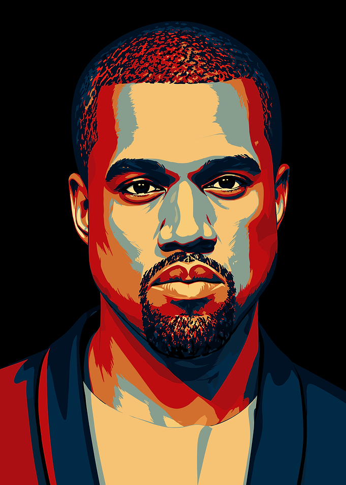 Kanye West Pop Art Portrait