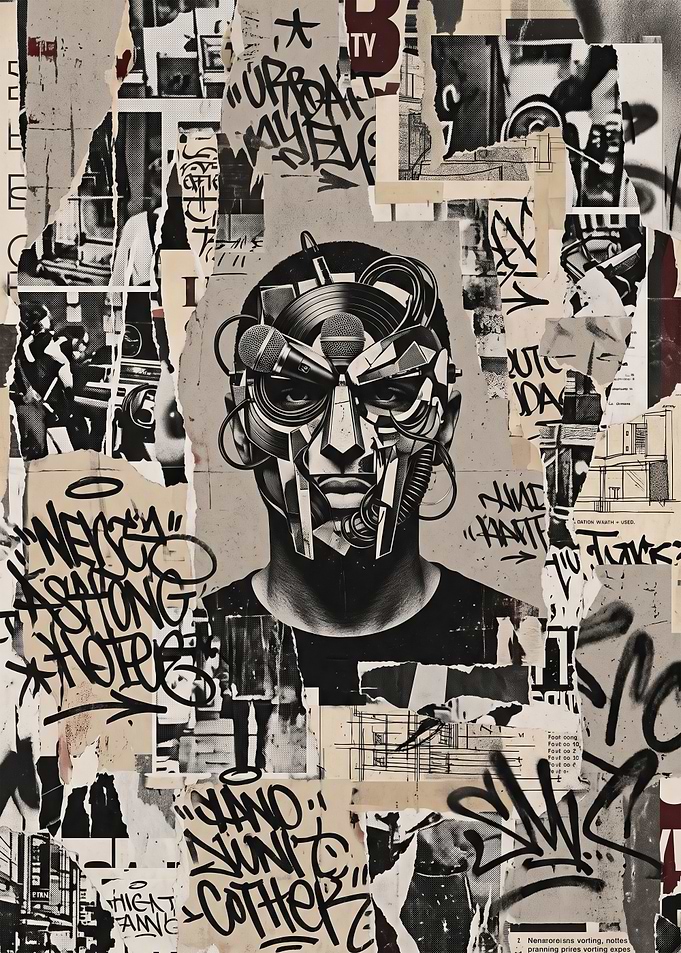 MF DOOM Graffiti Collage Art
