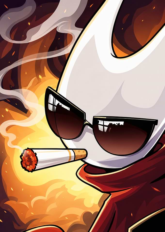 Cool Hornet Smoking in Fire