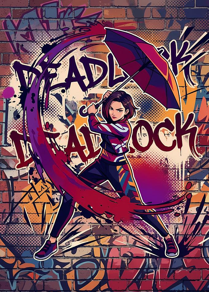 Deadlock Character Graffiti Art