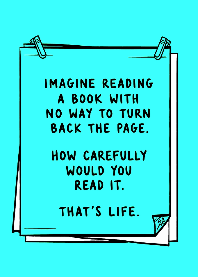 Inspirational Life Quote Note
