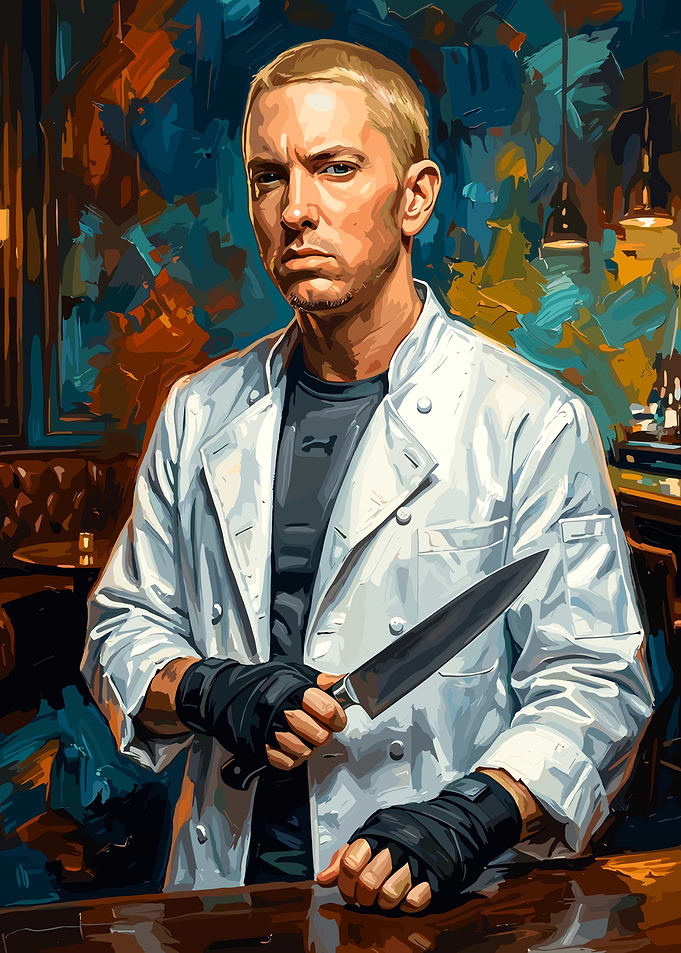 Eminem as a Chef Portrait