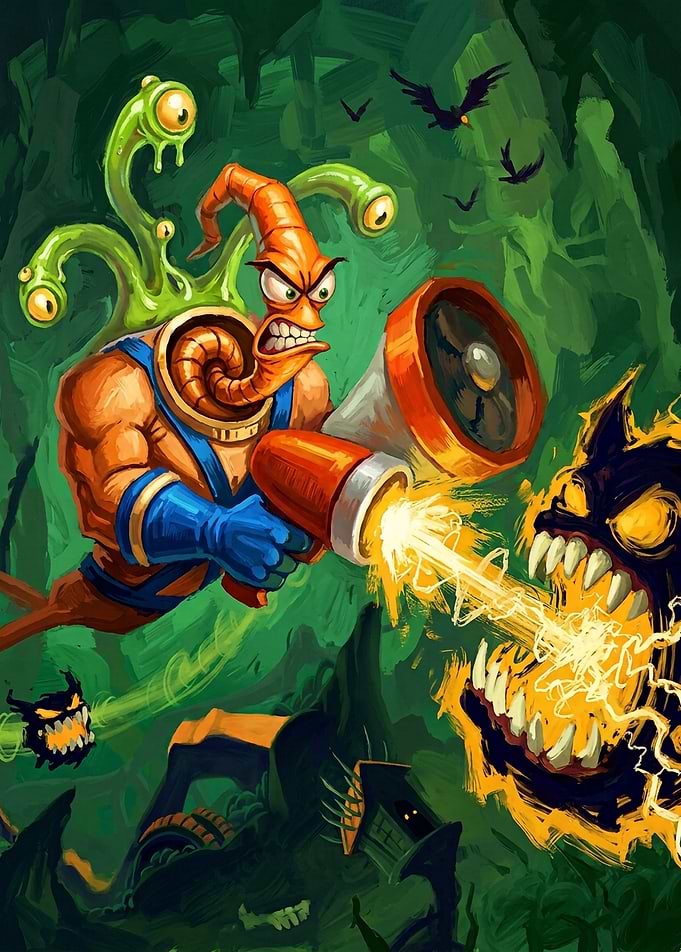 Earthworm Jim Battle Scene