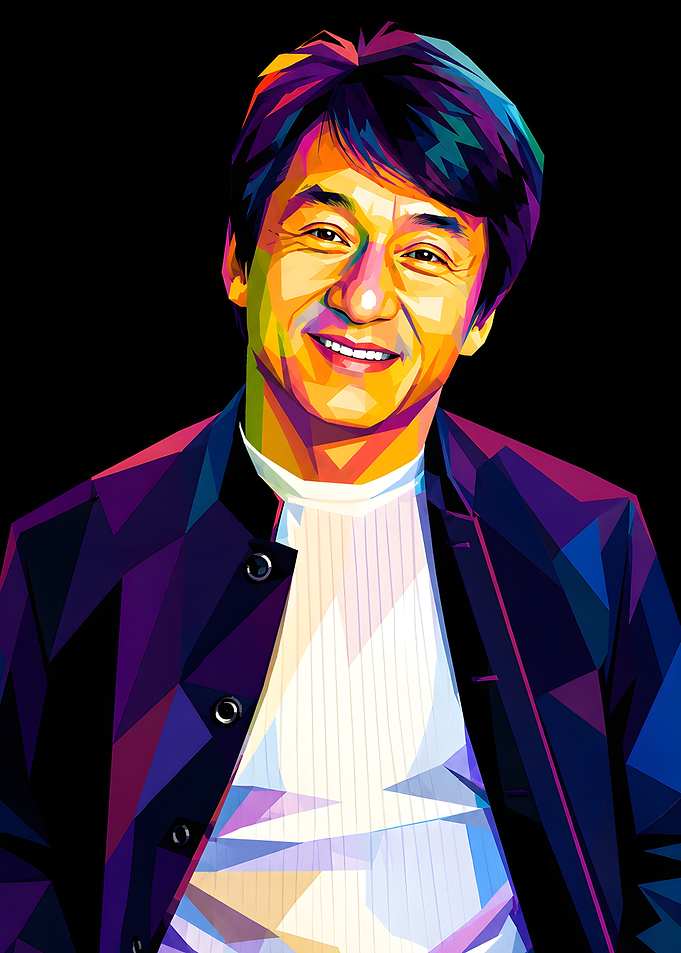 Jackie Chan WPAP Pop Art Portrait