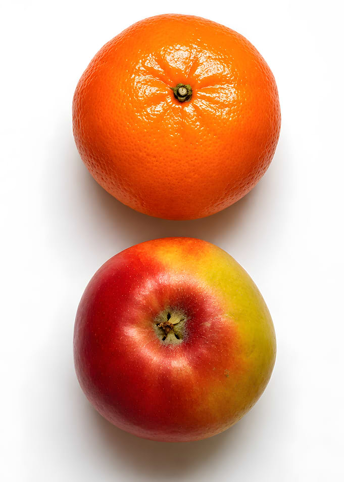 Fresh Orange and Apple