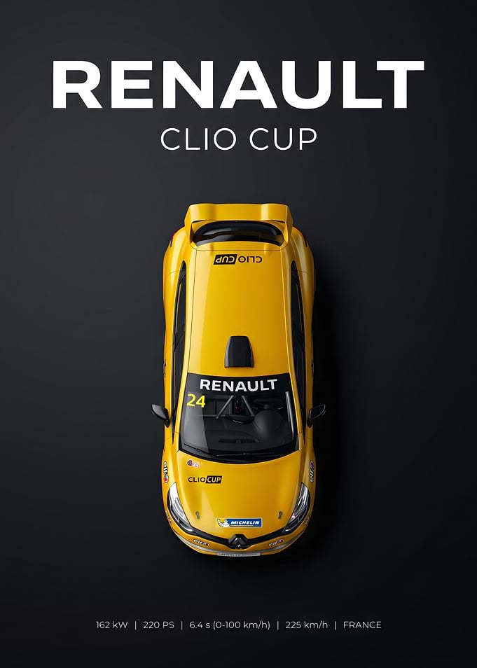 Renault Clio Cup Racing Car Poster