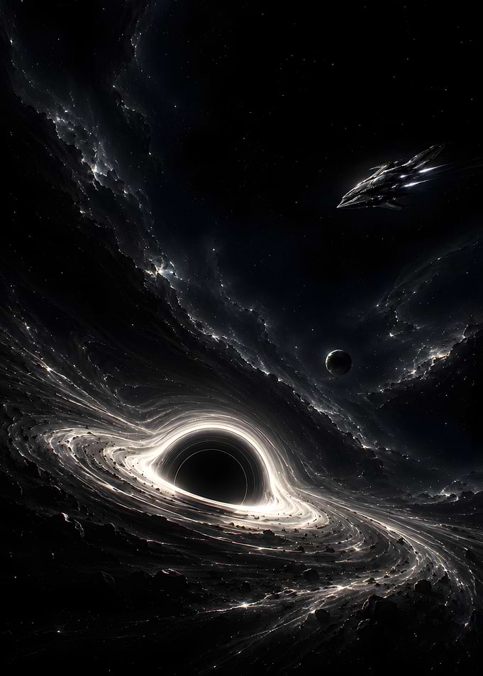 Spaceship Approaching a Massive Black Hole