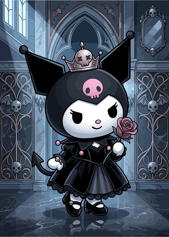 Kuromi in Gothic Princess Attire