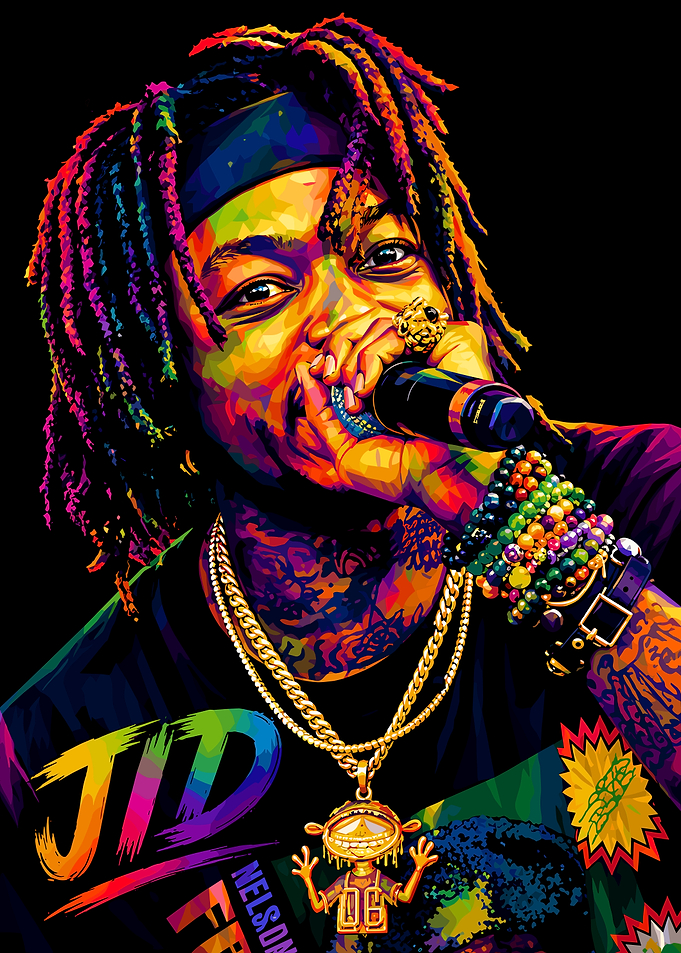 Colorful Pop Art Portrait of JID