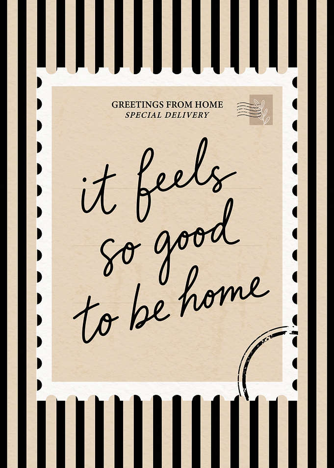 It Feels So Good To Be Home Poster