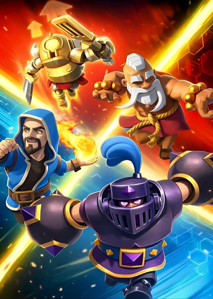 Clash Royale Characters Battle Illustration
