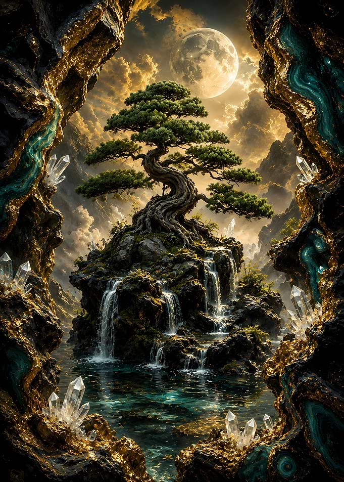 Bonsai Tree on Crystal Island