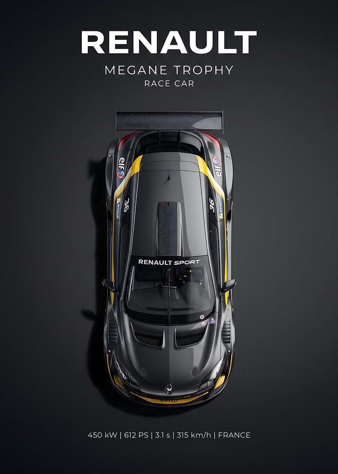 Renault Megane Trophy Race Car Poster
