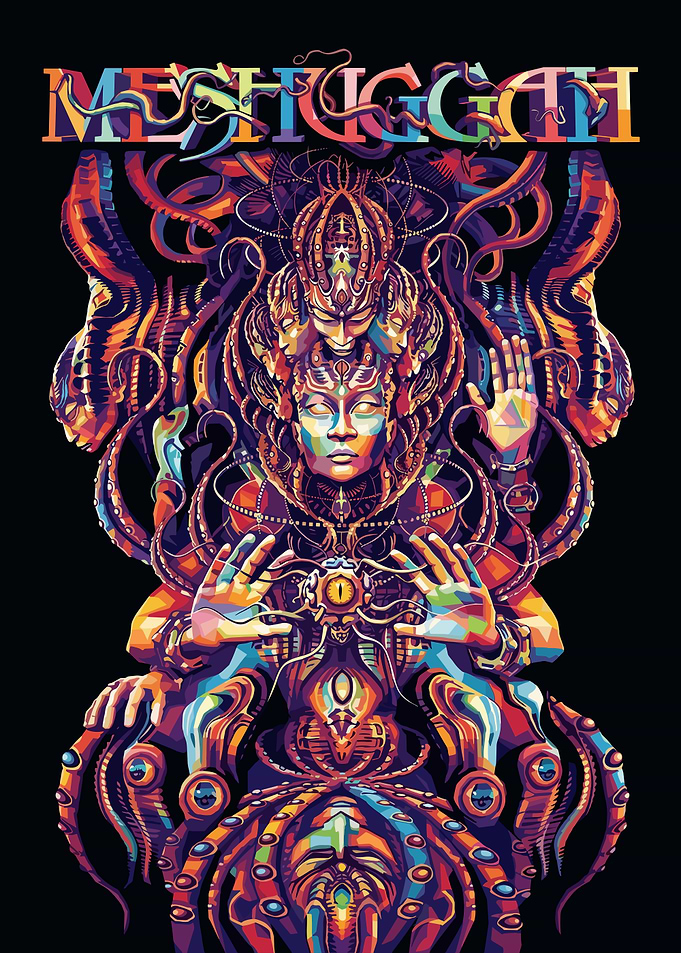 Meshuggah Psychedelic Surrealist Band Poster