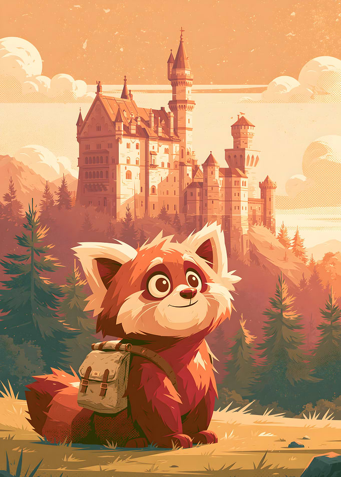 Red Panda Adventurer at Castle