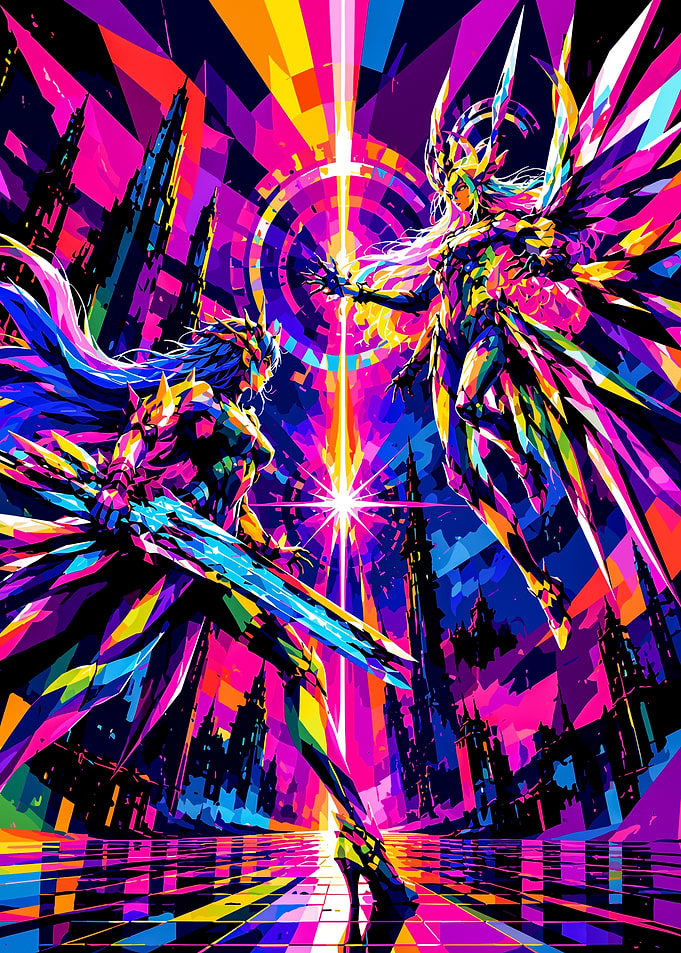 Neon Fantasy Warriors Duel
