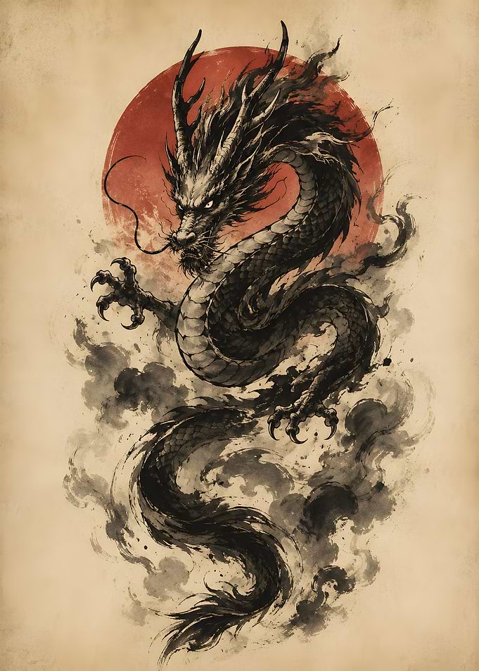 Mythic Eastern Dragon Rise