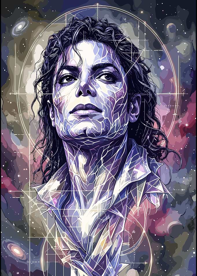 Michael Jackson Cosmic Portrait Art