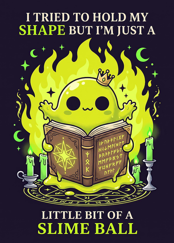 Cute Slime Ball Reading Magic Book