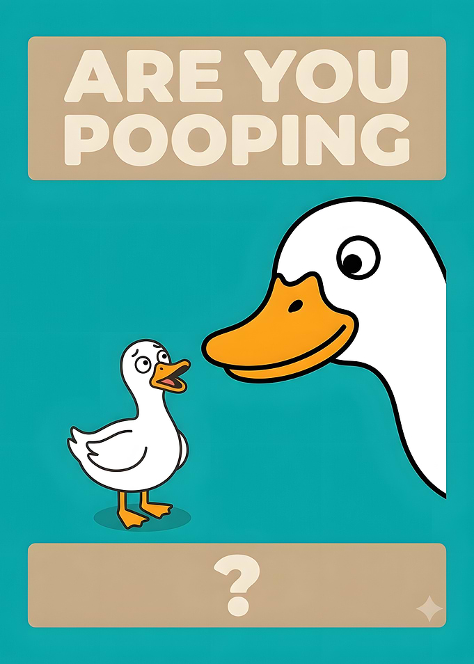 Funny Duck Bathroom Sign