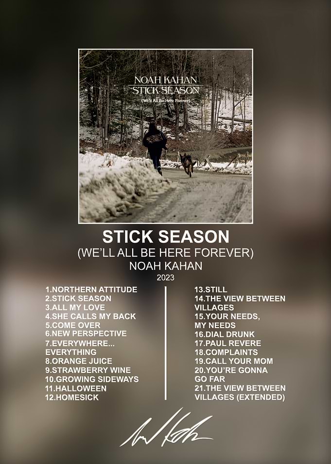 Noah Kahan Stick Season Album Poster