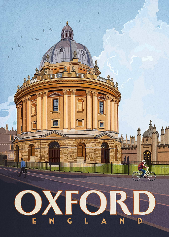 Radcliffe Camera Oxford Travel Poster