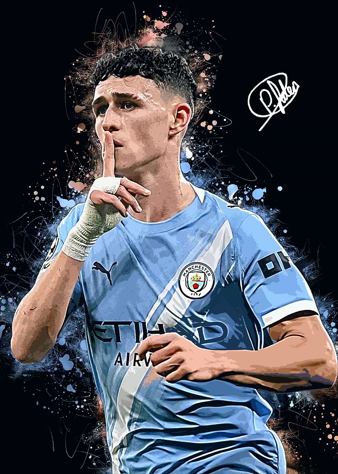 Phil Foden Art Portrait