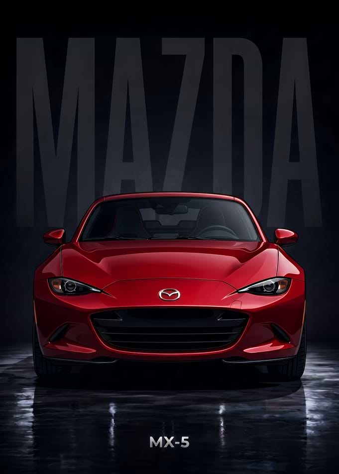 Red Mazda MX-5 Studio Portrait