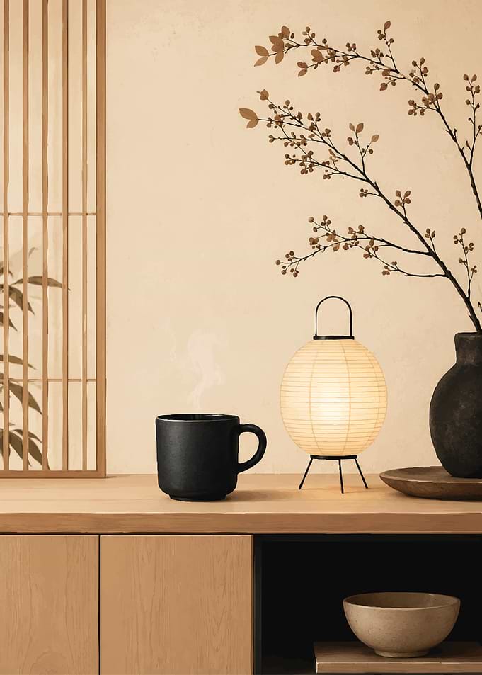 Minimalist Japanese Interior Still Life