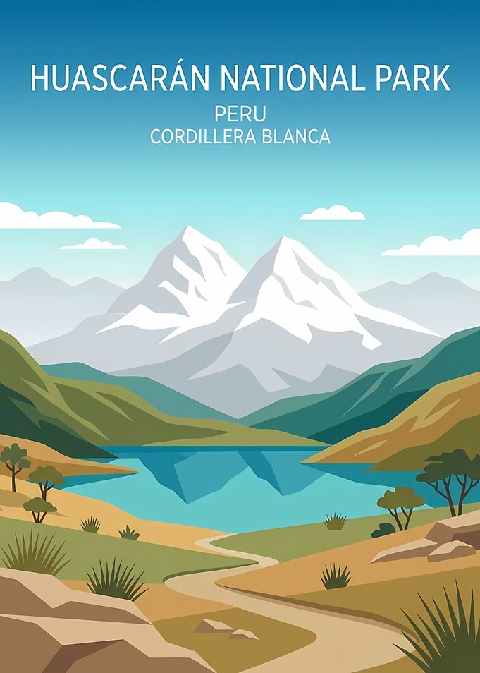 Huascarán National Park Travel Poster