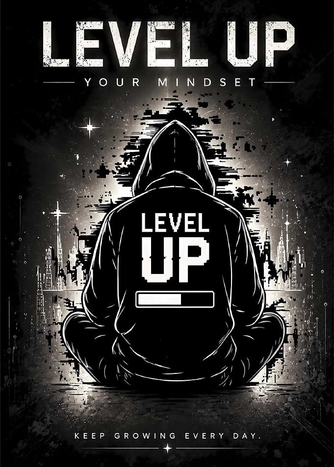 Level Up Your Mindset Motivational Poster
