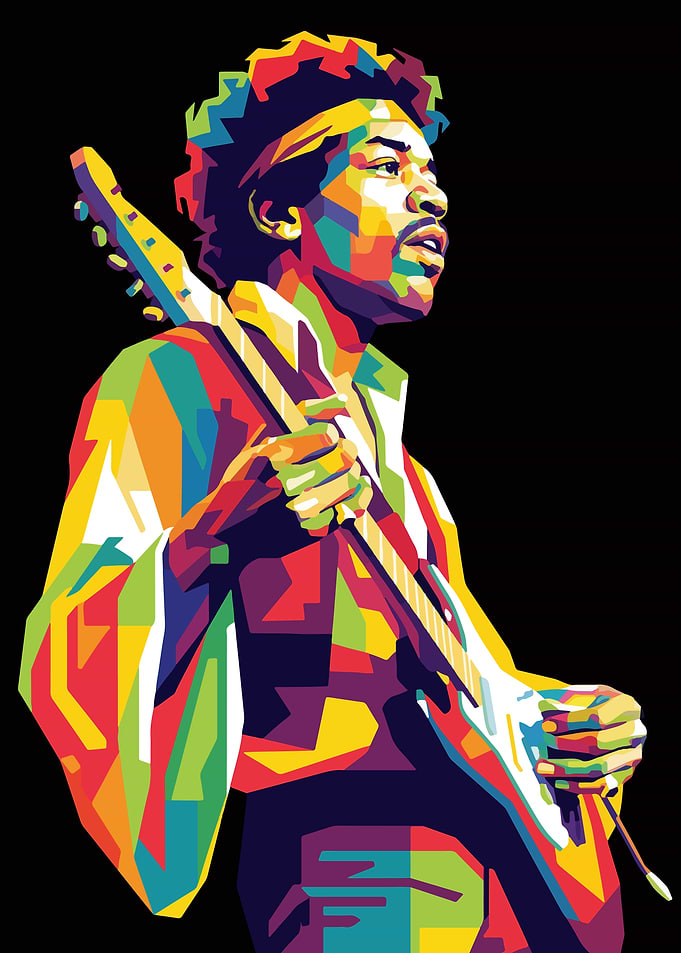 Jimi Hendrix Pop Art Portrait