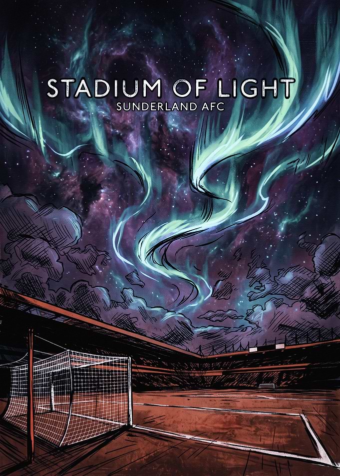 Stadium of Light Sunderland AFC Poster