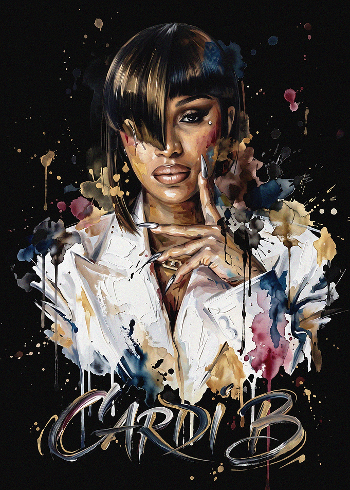Cardi B Artistic Portrait