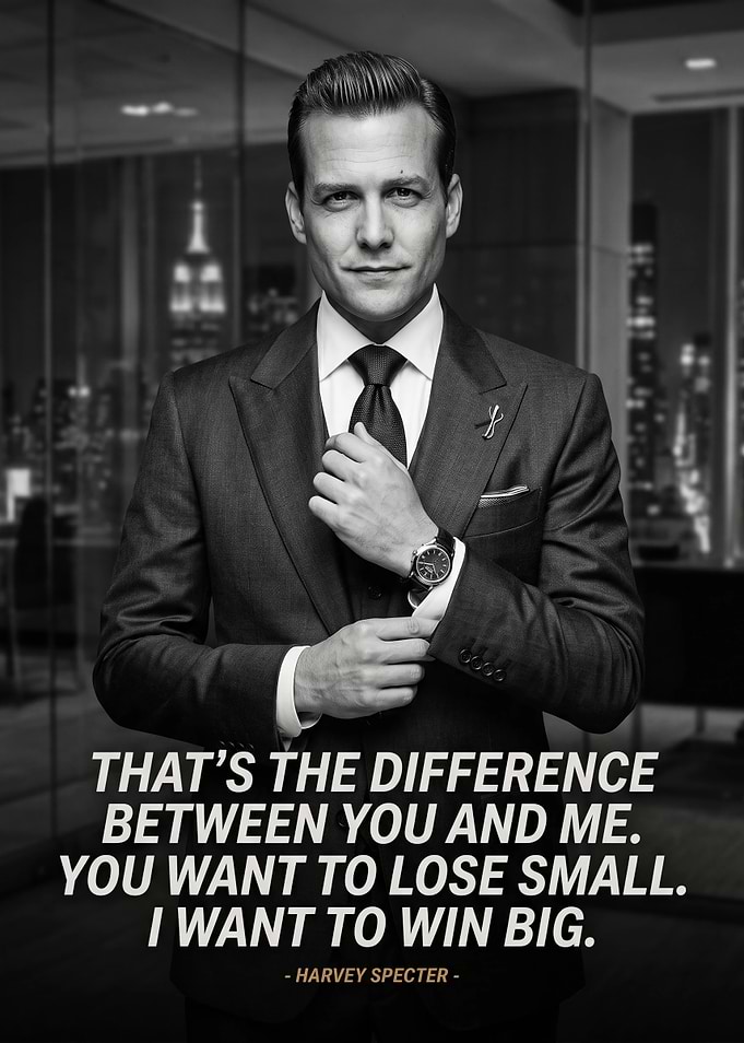 Harvey Specter Inspirational Quote Poster
