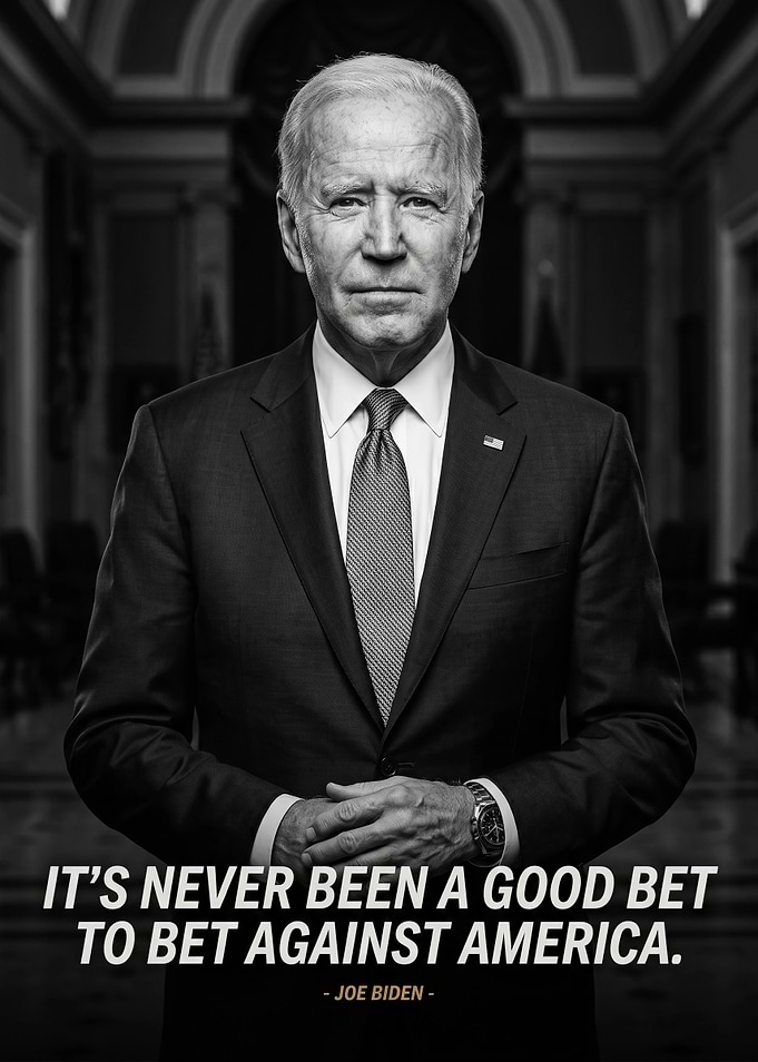 Joe Biden Inspirational Quote Portrait