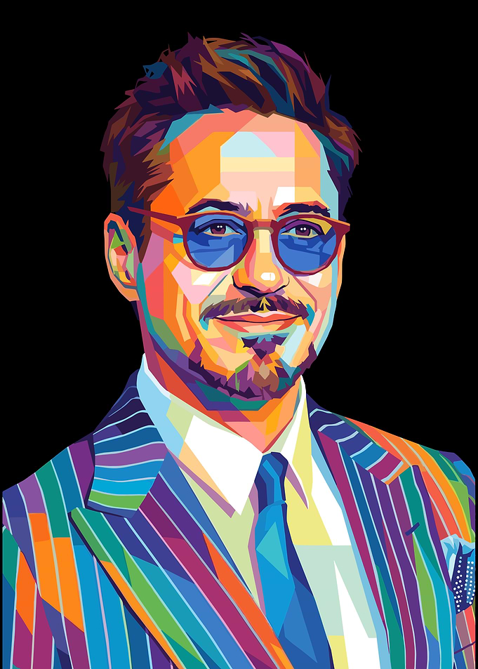 Robert Downey Jr. Pop Art Portait