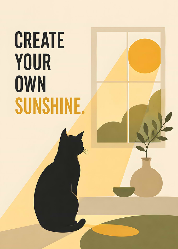 Create Your Own Sunshine Cat Poster