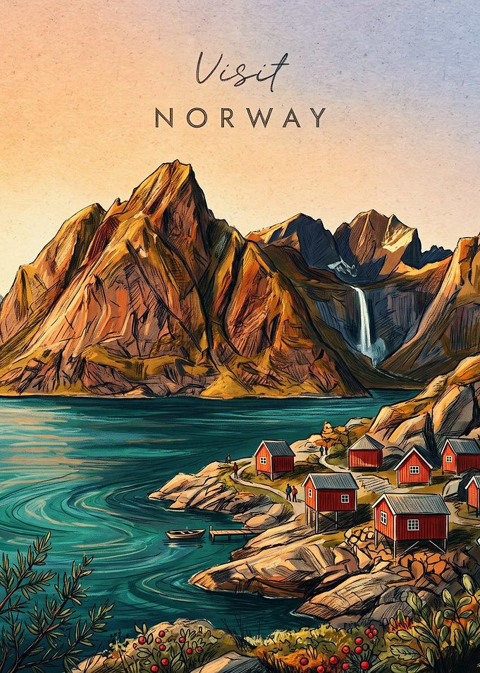 Visit Norway Travel Poster