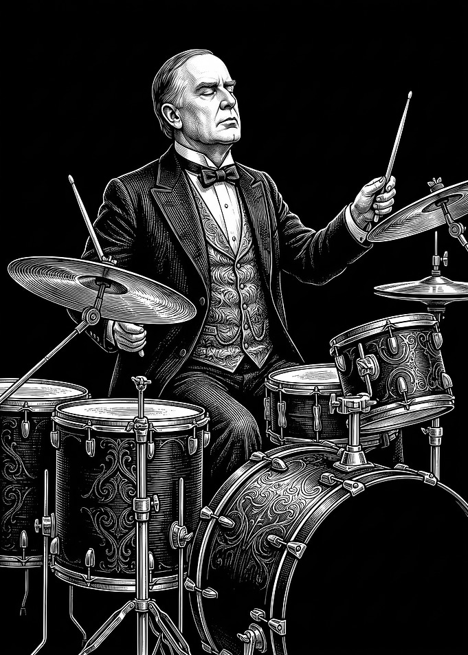William Mckinley Style Drummer Portrait