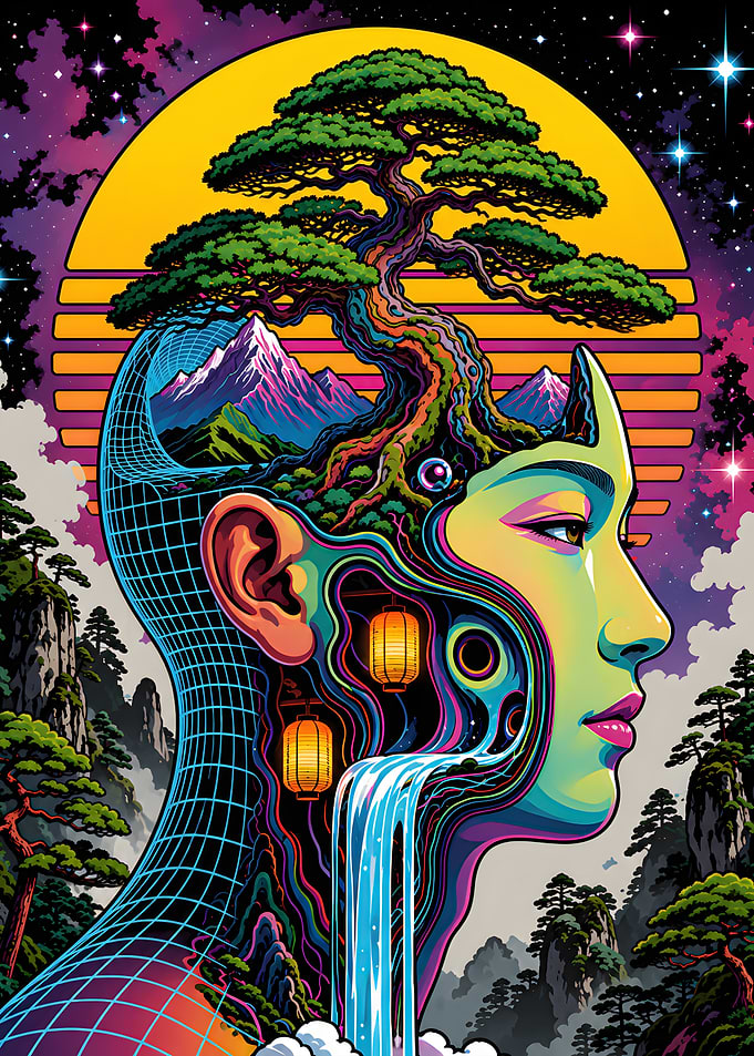 Surreal Bonsai Mindscape Portrait
