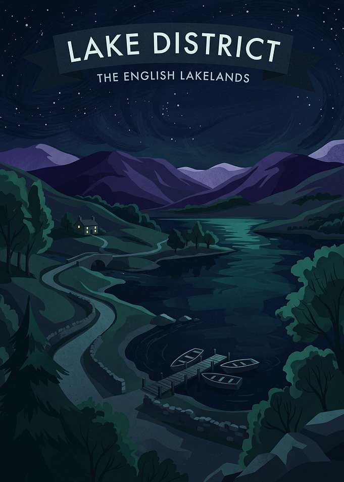 Lake District Travel Poster
