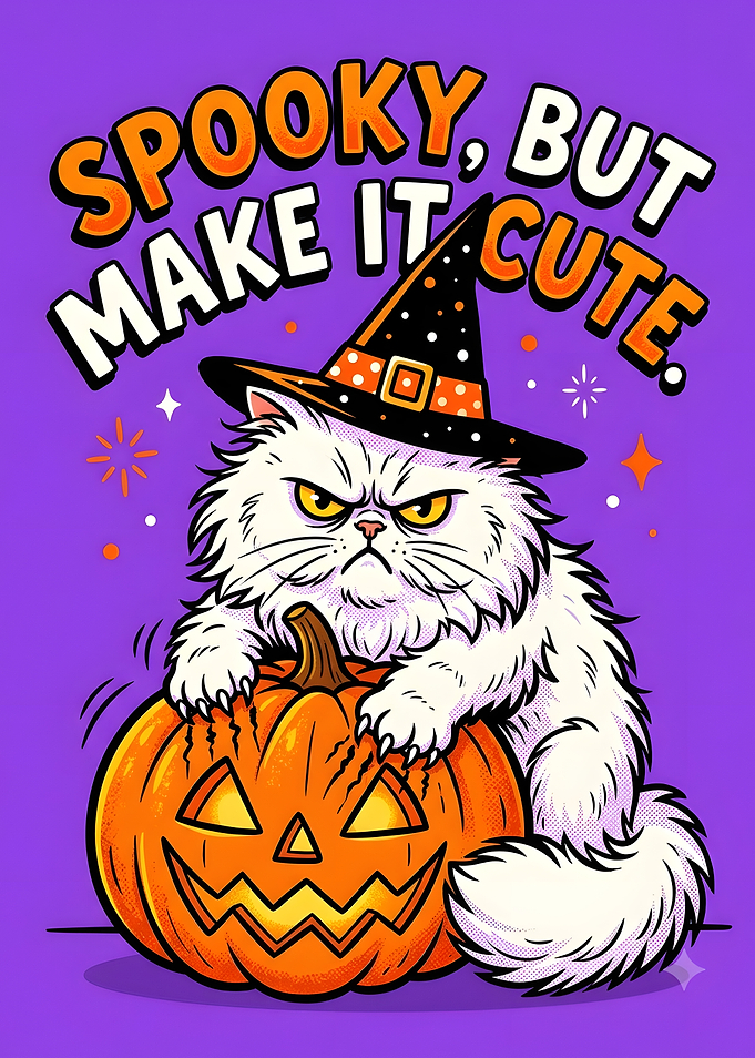 Spooky But Cute Witch Cat