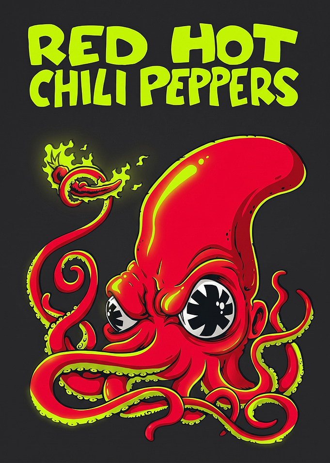 Red Hot Chili Peppers Octopus Poster
