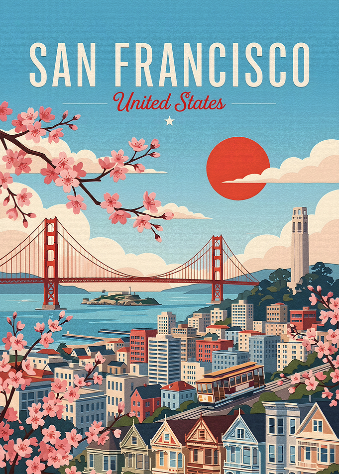 Vintage San Francisco Travel Poster