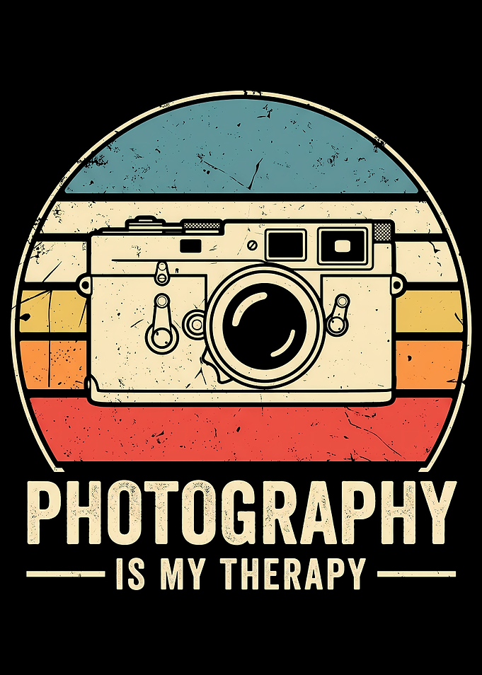 Photography Is My Therapy Vintage Design
