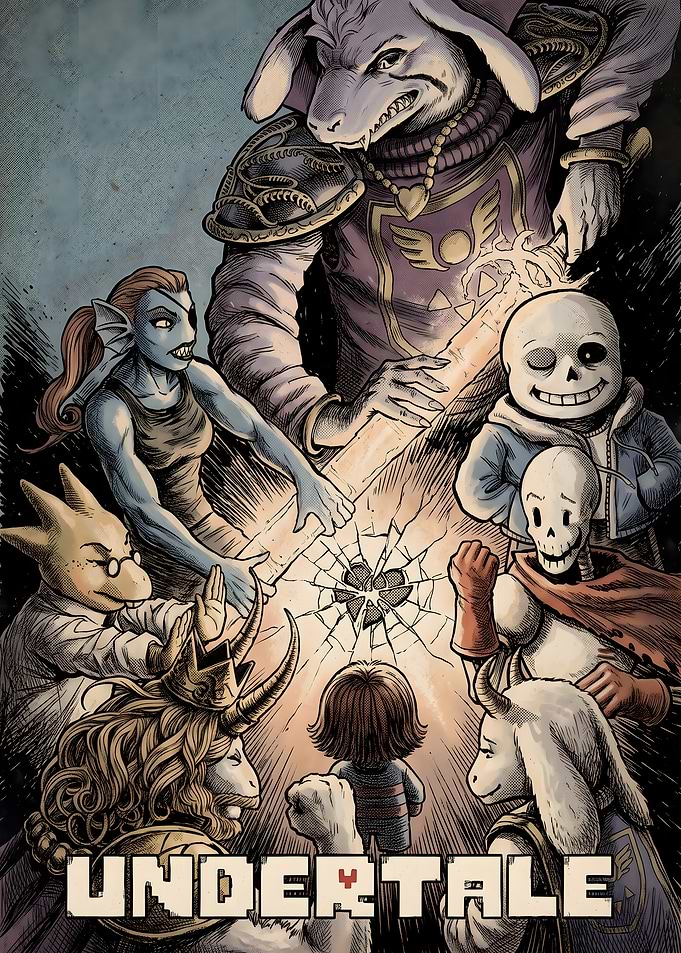 Undertale Characters Group Illustration
