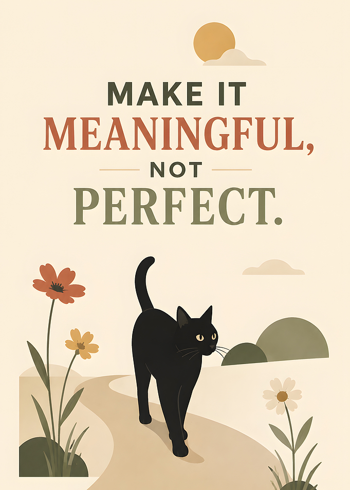 Make It Meaningful Not Perfect Poster