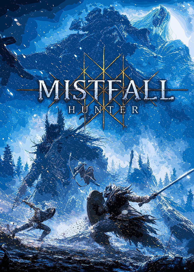 Mistfall Hunter Fantasy Game Poster